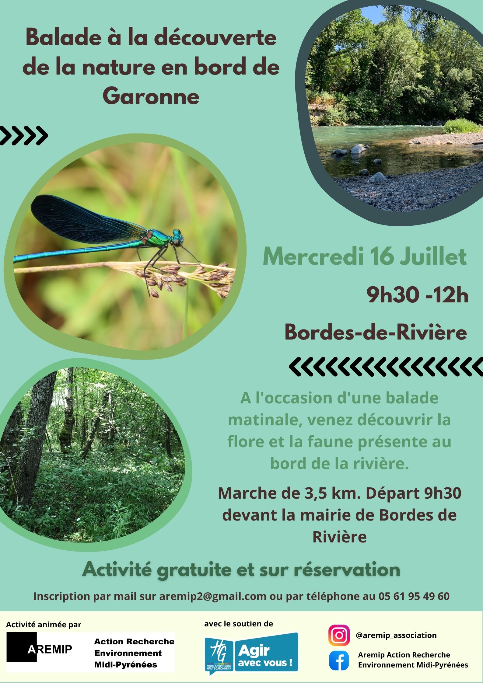Balade à la découverte de la nature en bord de Garonne