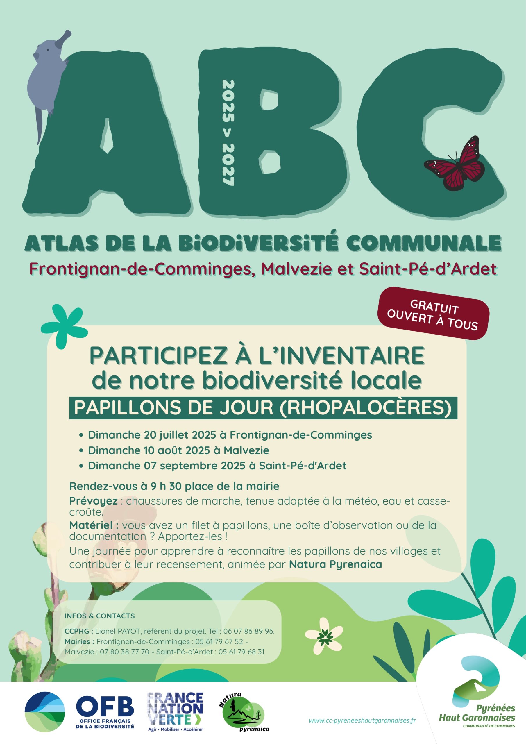 Inventaire de la biodiversité locale – Sortie Papillons – Natura Pyrénaïca