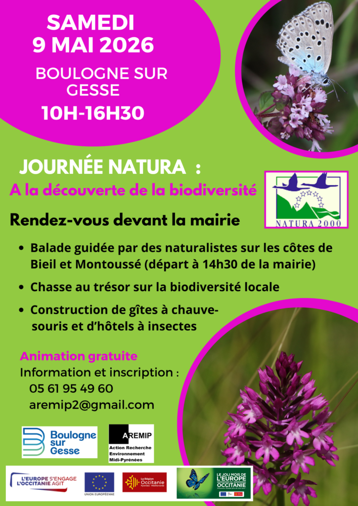 SAMEDI 9 MAI 2026 : Journée Natura à BOULOGNE SUR GESSE